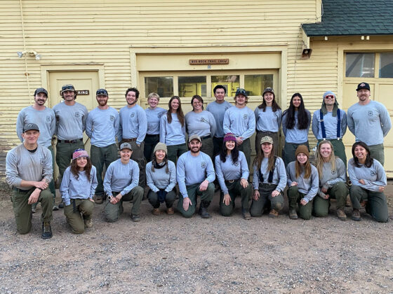 The 24-25 Trail Crew for the Red Rock Ranger District and USFS staff was made possible through an unusual partnership with the Sedona Red Rock Trail Fund and the non-profit Wheel Fun.